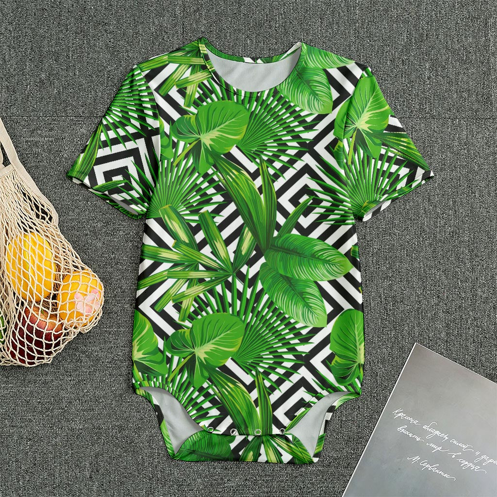 Exotic Tropical Leaves Pattern Print Men's Bodysuit