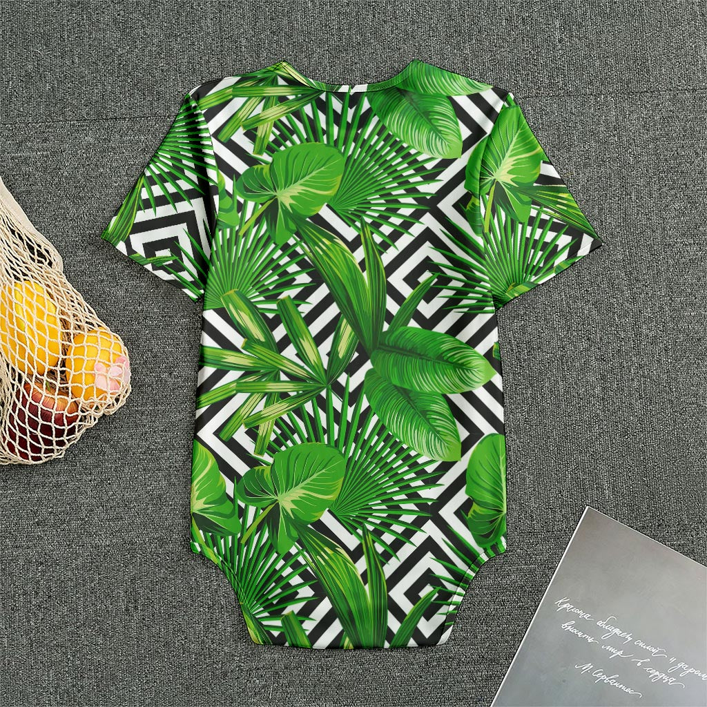 Exotic Tropical Leaves Pattern Print Men's Bodysuit