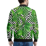 Exotic Tropical Leaves Pattern Print Men's Bomber Jacket