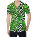 Exotic Tropical Leaves Pattern Print Men's Shirt