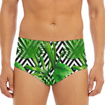 Exotic Tropical Leaves Pattern Print Men's Triangle Swim Briefs