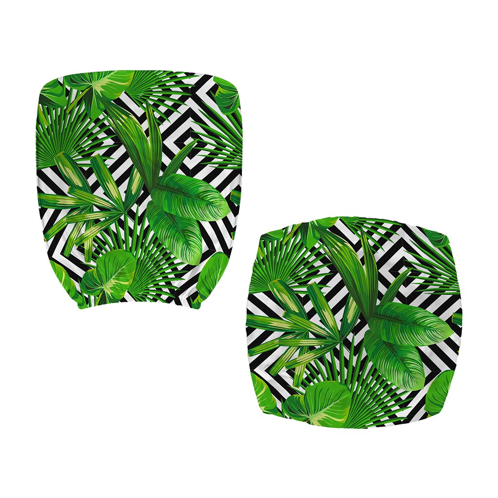Exotic Tropical Leaves Pattern Print Office Chair Cover