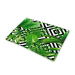 Exotic Tropical Leaves Pattern Print Pet Cooling Mat Cover