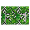 Exotic Tropical Leaves Pattern Print Placemat