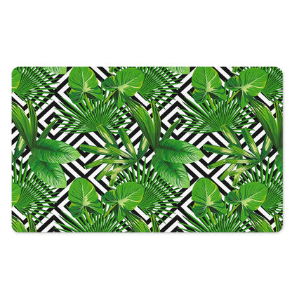 Exotic Tropical Leaves Pattern Print Polyester Doormat