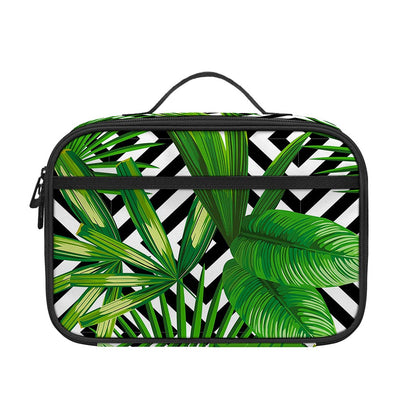 Exotic Tropical Leaves Pattern Print Portable Lunch Bag