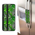 Exotic Tropical Leaves Pattern Print Refrigerator Handle Covers