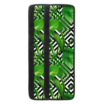 Exotic Tropical Leaves Pattern Print Refrigerator Handle Covers