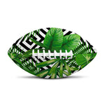 Exotic Tropical Leaves Pattern Print Rugby Ball