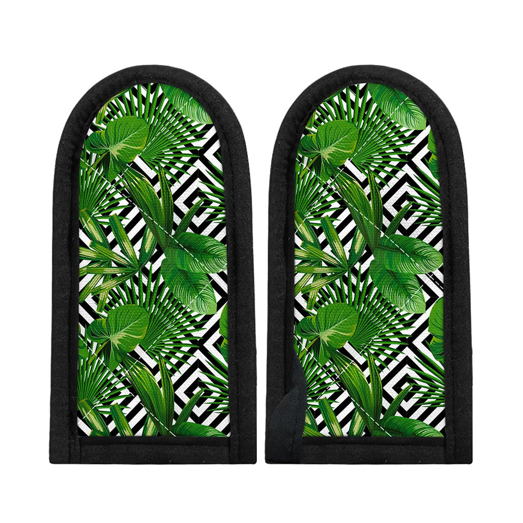 Exotic Tropical Leaves Pattern Print Skillet Handle Cover