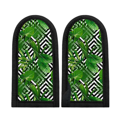 Exotic Tropical Leaves Pattern Print Skillet Handle Cover