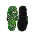 Exotic Tropical Leaves Pattern Print Slippers