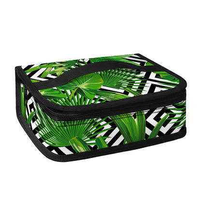 Exotic Tropical Leaves Pattern Print Small Lunch Bag
