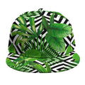 Exotic Tropical Leaves Pattern Print Snapback Cap