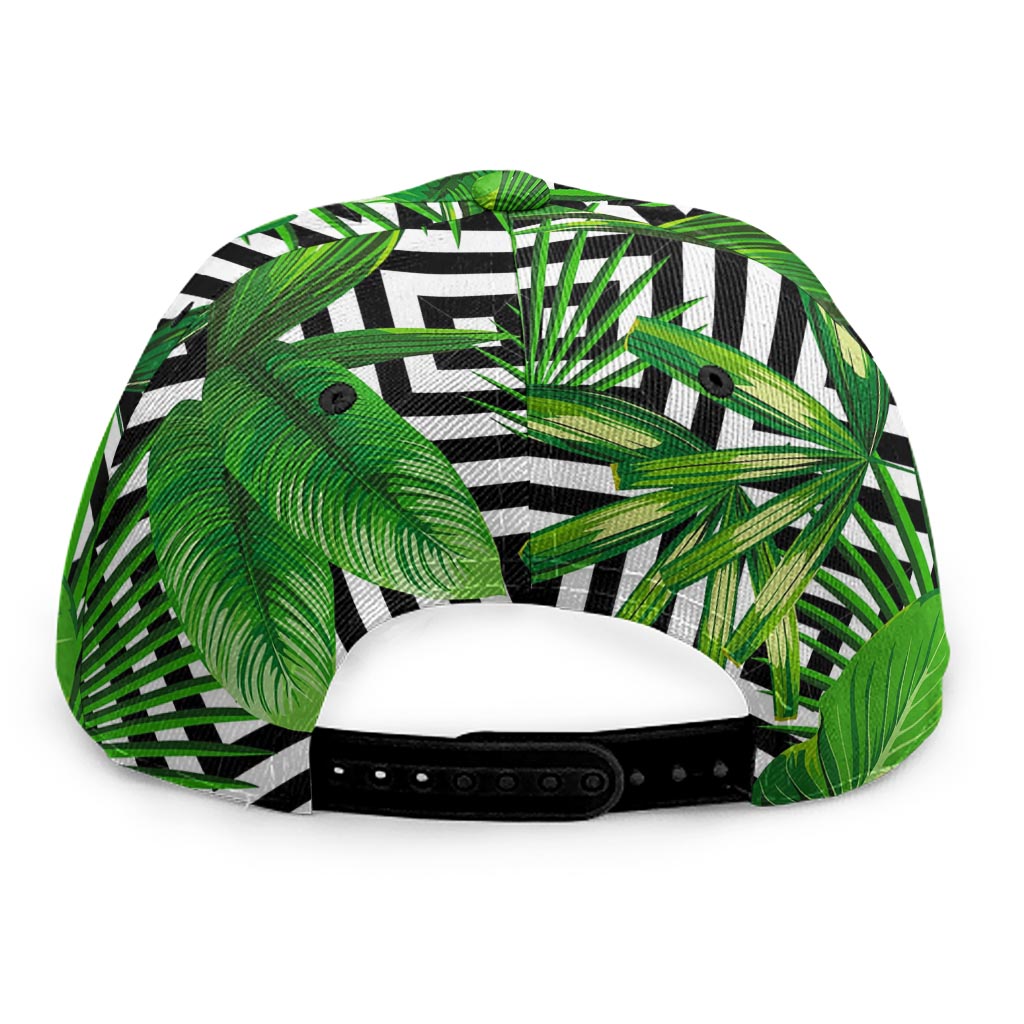 Exotic Tropical Leaves Pattern Print Snapback Cap