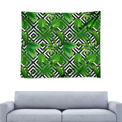 Exotic Tropical Leaves Pattern Print Tapestry
