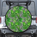 Exotic Tropical Leaves Pattern Print Tire Cover