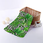 Exotic Tropical Leaves Pattern Print Towel