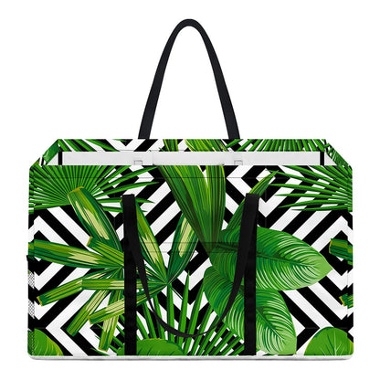 Exotic Tropical Leaves Pattern Print Utility Tote Bag