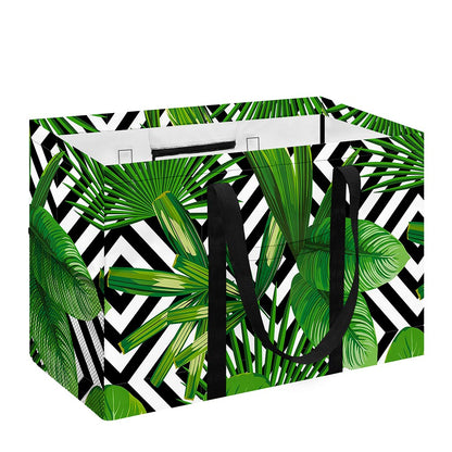 Exotic Tropical Leaves Pattern Print Utility Tote Bag