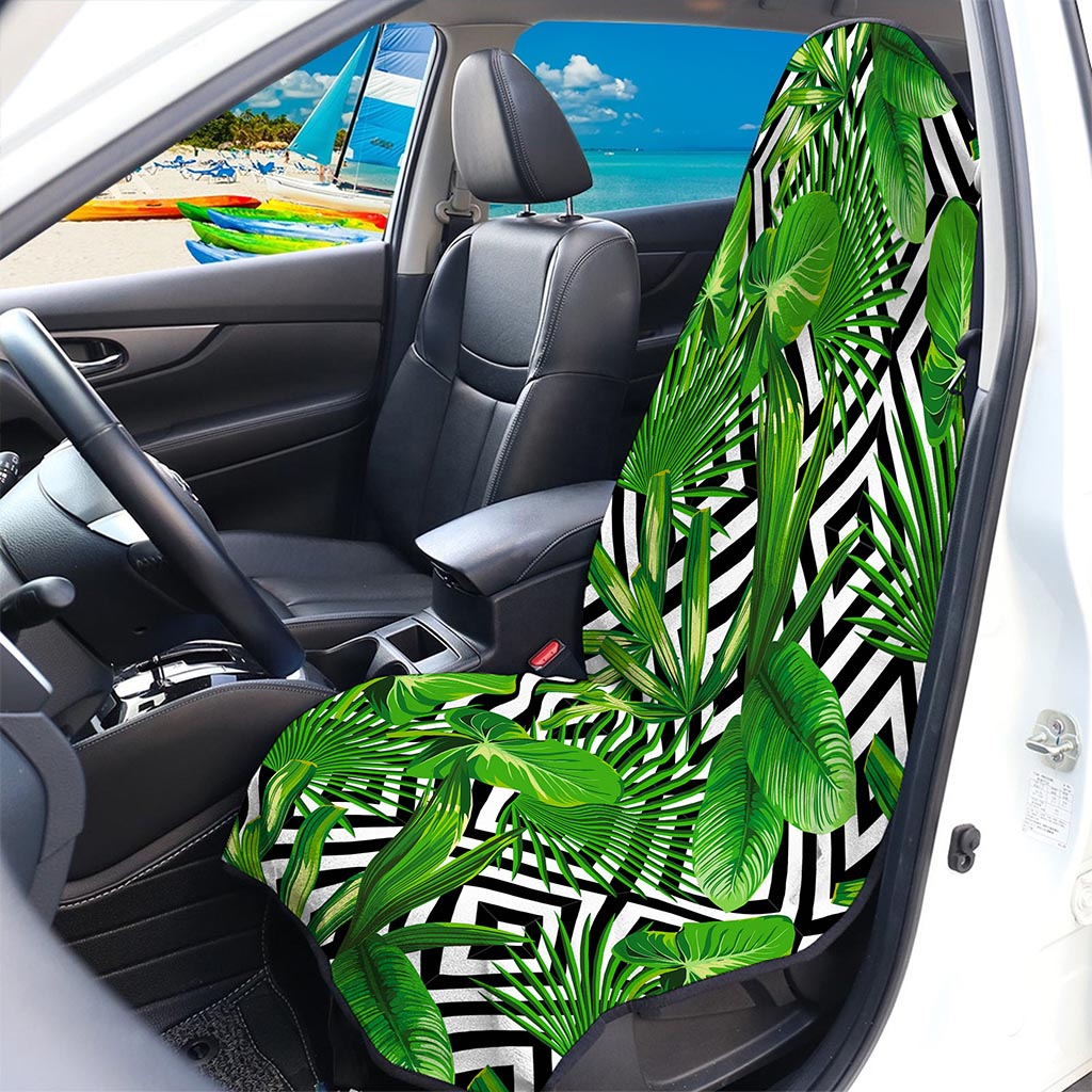 Exotic Tropical Leaves Pattern Print Waterproof Car Seat Cover