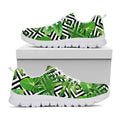 Exotic Tropical Leaves Pattern Print White Running Shoes