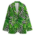 Exotic Tropical Leaves Pattern Print Women's Blazer