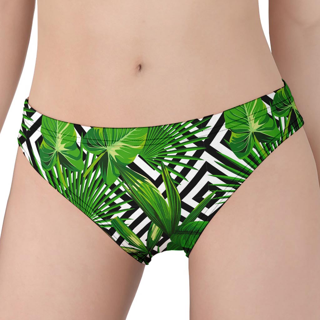 Exotic Tropical Leaves Pattern Print Women's Panties