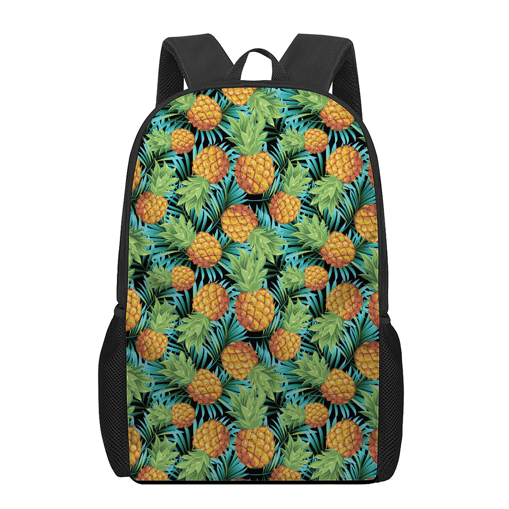 Exotic Tropical Pineapple Pattern Print 17 Inch Backpack