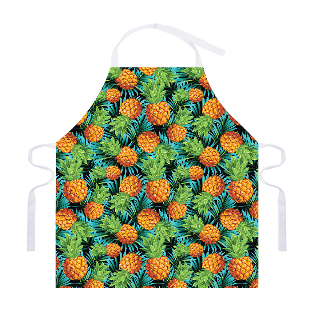 Exotic Tropical Pineapple Pattern Print Adjustable Apron