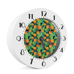 Exotic Tropical Pineapple Pattern Print Alarm Clock
