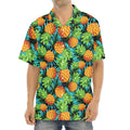 Exotic Tropical Pineapple Pattern Print Aloha Shirt