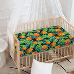 Exotic Tropical Pineapple Pattern Print Baby Crib Sheet