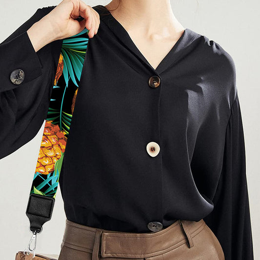 Exotic Tropical Pineapple Pattern Print Bag Strap