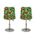 Exotic Tropical Pineapple Pattern Print Bar Stool Covers
