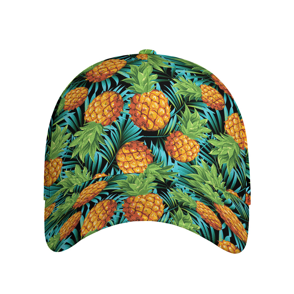 Exotic Tropical Pineapple Pattern Print Baseball Cap