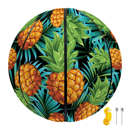 Exotic Tropical Pineapple Pattern Print Basketball