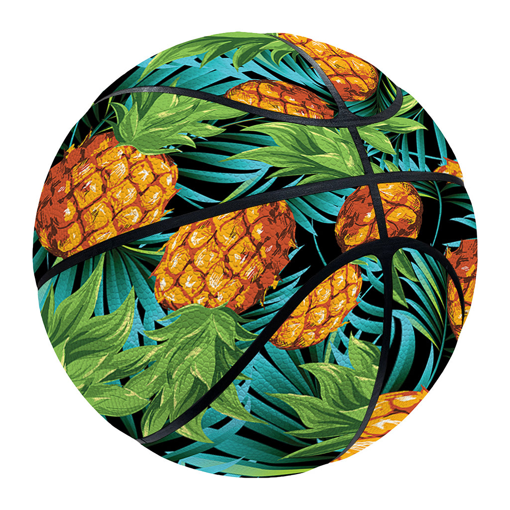 Exotic Tropical Pineapple Pattern Print Basketball