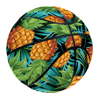 Exotic Tropical Pineapple Pattern Print Basketball