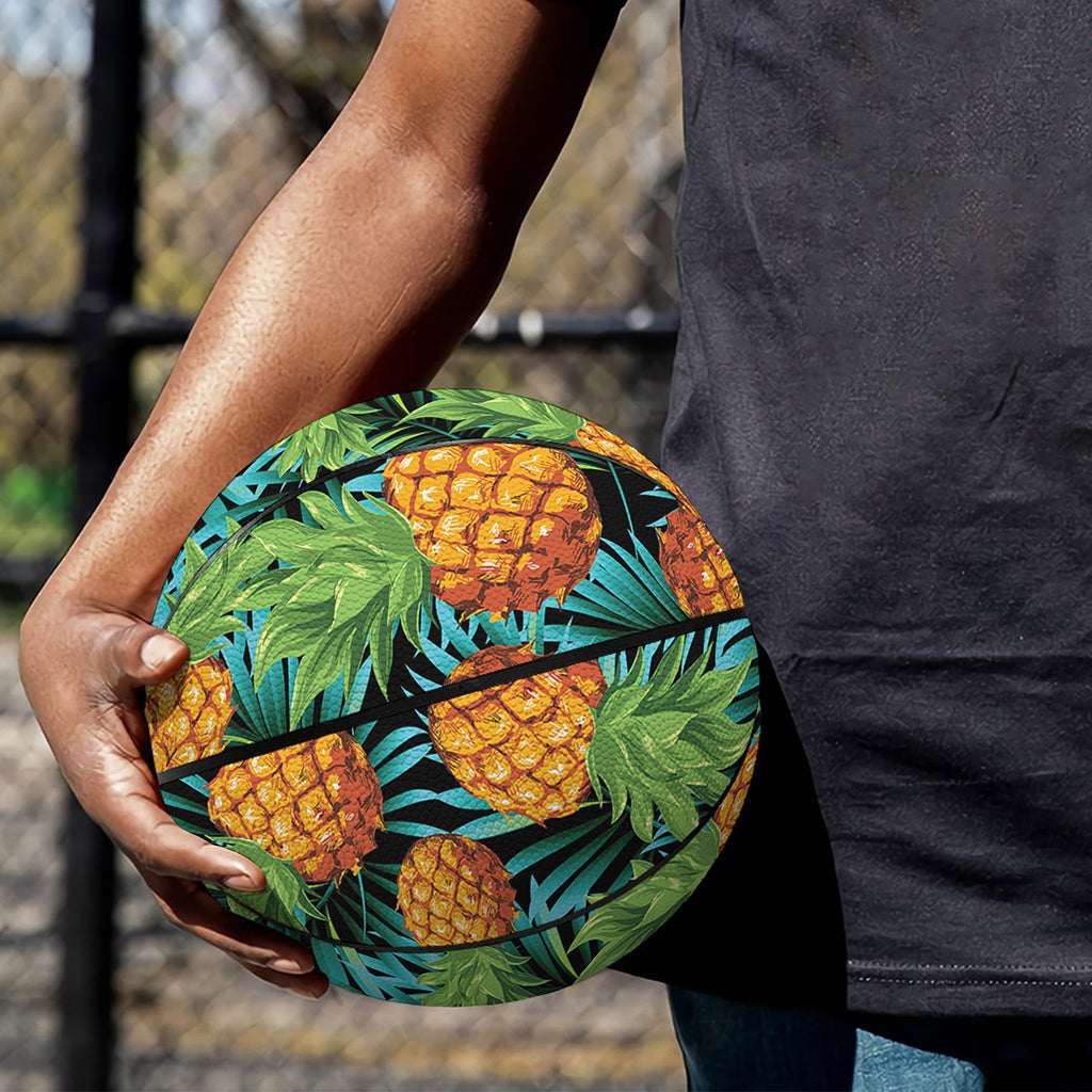 Exotic Tropical Pineapple Pattern Print Basketball