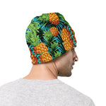 Exotic Tropical Pineapple Pattern Print Beanie