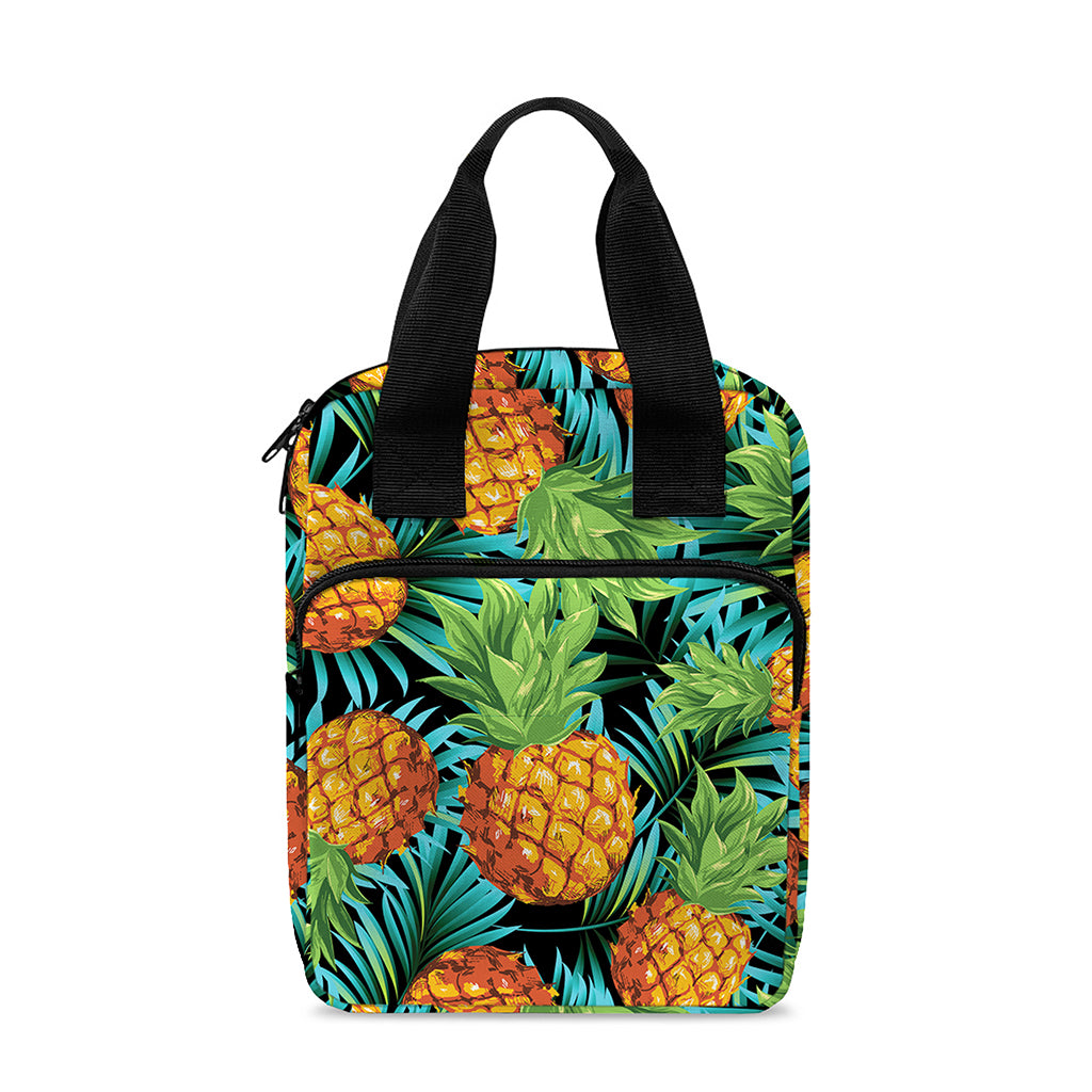 Exotic Tropical Pineapple Pattern Print Bible Tote Bag