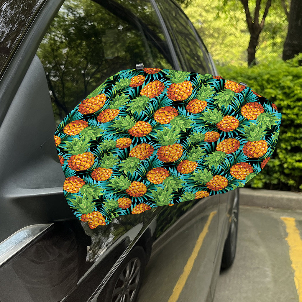 Exotic Tropical Pineapple Pattern Print Car Side Mirror Covers