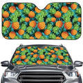 Exotic Tropical Pineapple Pattern Print Car Windshield Sun Shade