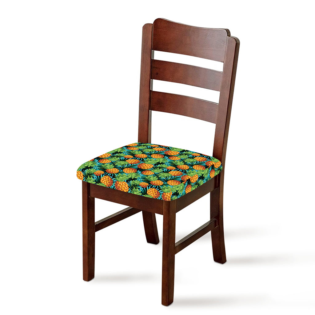 Exotic Tropical Pineapple Pattern Print Chair Cushion Cover
