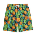Exotic Tropical Pineapple Pattern Print Cotton Shorts