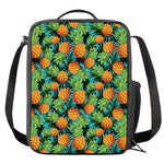 Exotic Tropical Pineapple Pattern Print Crossbody Lunch Bag