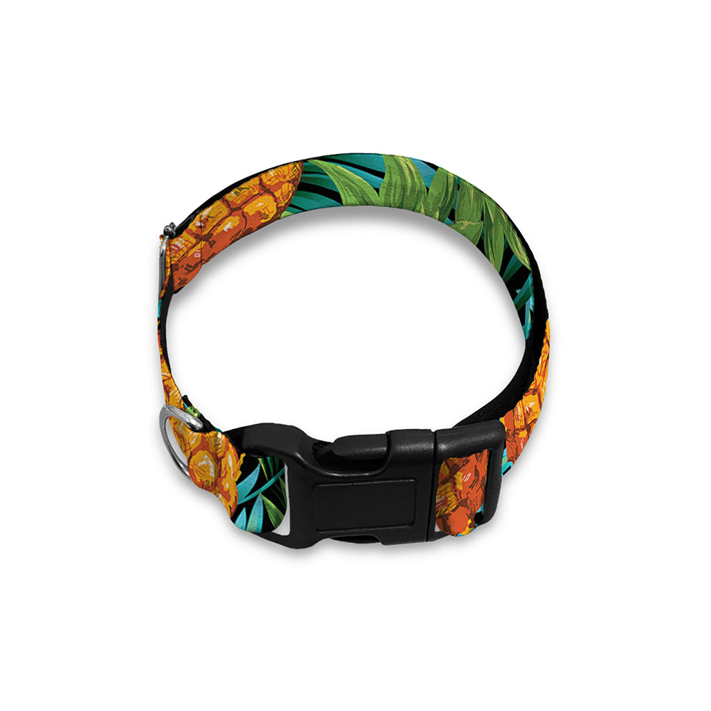 Exotic Tropical Pineapple Pattern Print Dog Collar