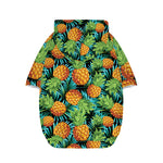 Exotic Tropical Pineapple Pattern Print Dog Zip Up Hoodie