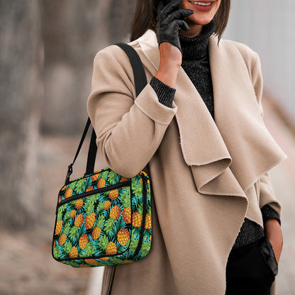 Exotic Tropical Pineapple Pattern Print Double Strap Bible Bag